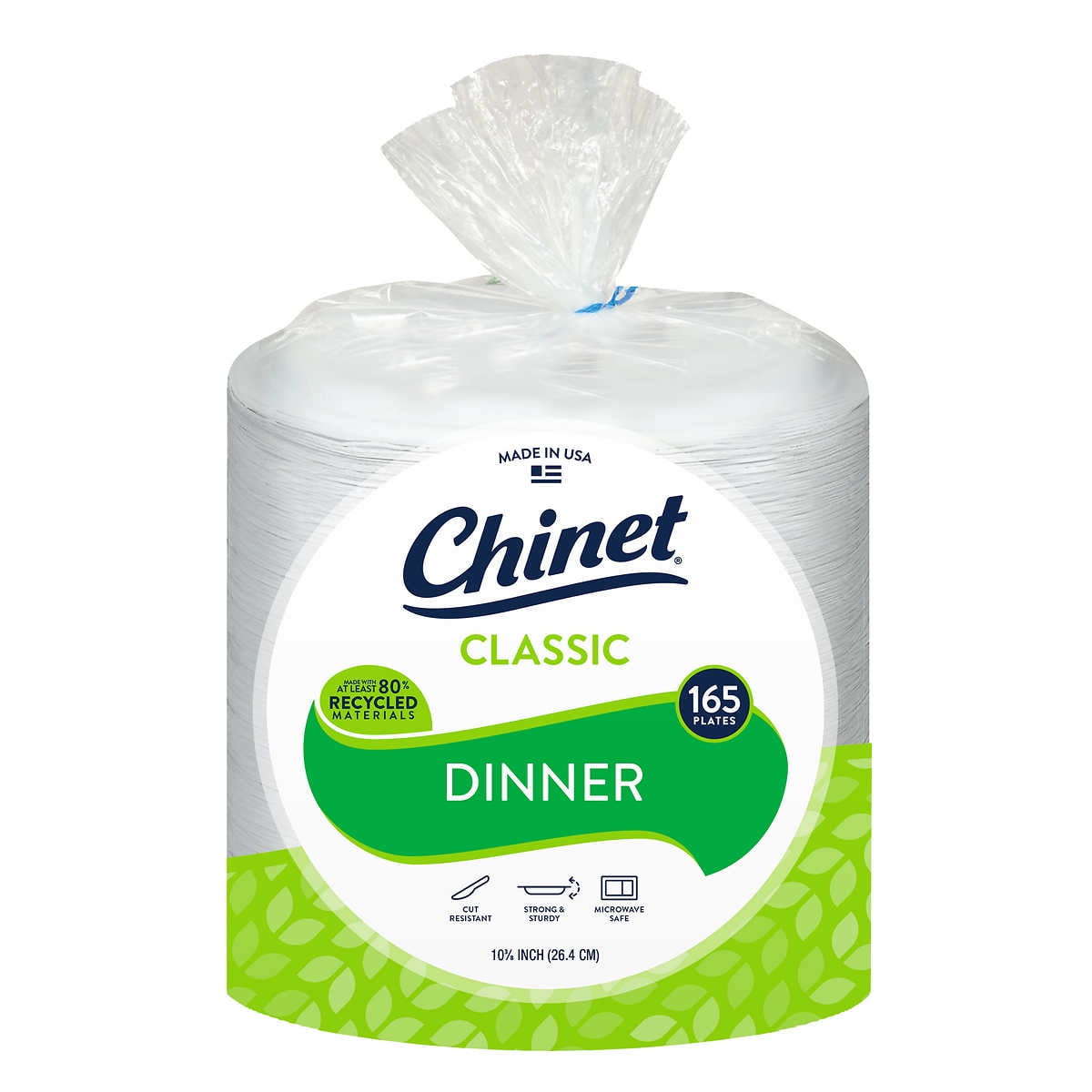 Chinet Classic White Paper Dinner Plates, 10 3/8\