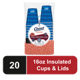 thumbnail image 1 of Chinet Comfort® Premium Disposable Paper Hot Cups with Lids, 16 oz, 20 Count, 1 of 9