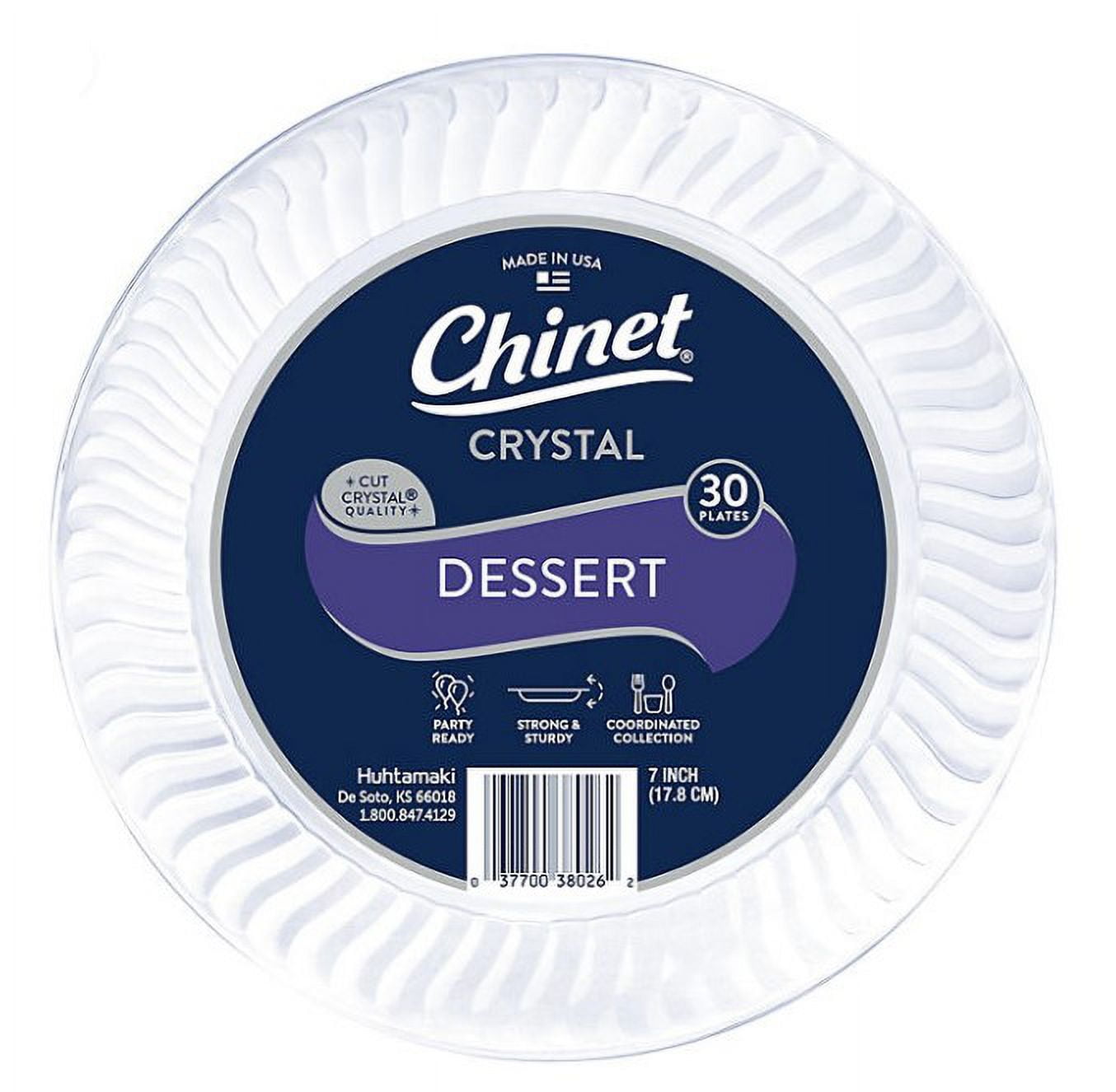 Cut Crystal Premium 7" Plastic Dessert Plates, 150 ct.