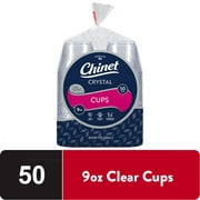 Chinet Crystal® Premium Disposable Plastic Cups, Clear, 9 oz, 50 Count
