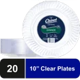 thumbnail image 1 of Chinet Crystal® Premium Dinner Plates, Clear, 10", 20 Count, 1 of 6