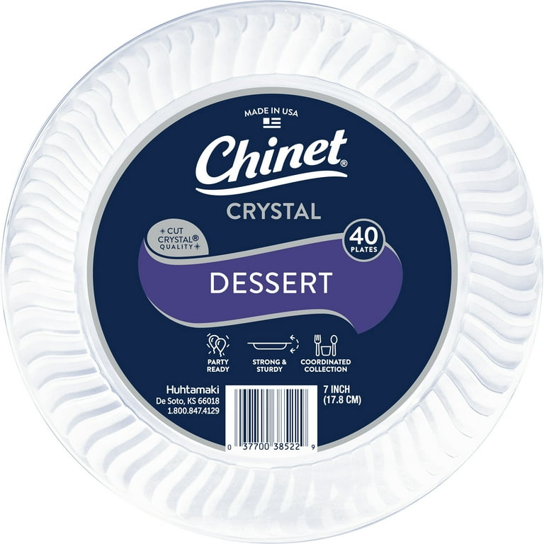 Chinet Cut 38523 Crystal 10 Clear Plastic Plates, 25 ct