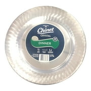 Chinet Cut Crystal Clear Plastic 10 Dinner Plates Case 100 ct.