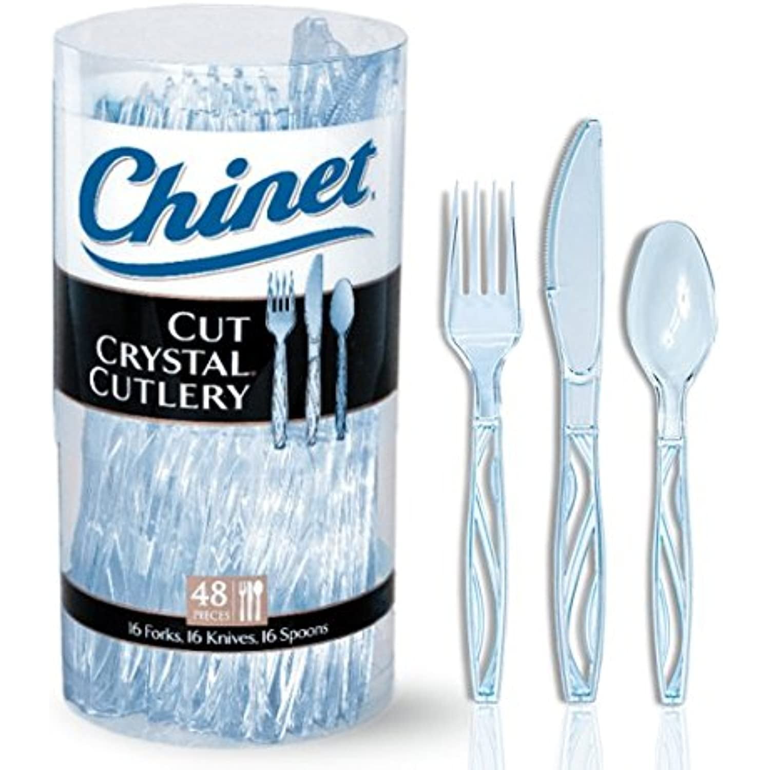 Cut Crystal, Cutlery Combo Pack, 48 Count