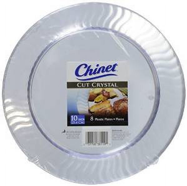 Cut Crystal Dinner Plates, 10 Inch, 8 ct