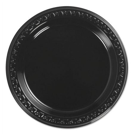 Chinet Heavyweight Plastic Plates, 6 Inch, Black, Round, 125-Bg, 8 Bg-Ct