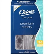 Chinet Premium Cutlery, 96pc Cut Crystal