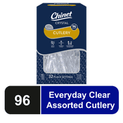 Chinet Crystal  Premium Plastic Cutlery, 96 Count