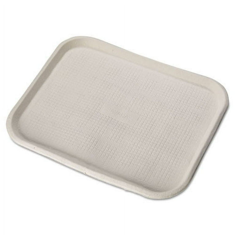 Savaday Molded Fiber Food Trays, 1-Compartment, 14 x 18, White, Paper, 100/Carton Savaday Molded Fiber Food Trays, 1-Compartment, 14 x 18, White, Paper, 100/Carton