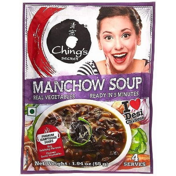 Ching's Secret Manchow Soup Mix 55 gm pack Pack of 4