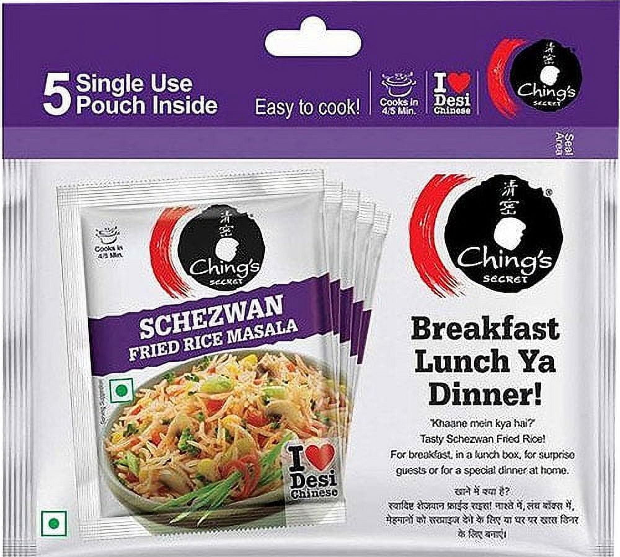 Ching's Secret Miracle Masala - Schezwan Fried Rice 100 gm pack Pack of ...