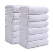 Covina Home 12 Pack White Hand Towel Set, Oversized Ultra Soft Microfiber Bathroom Bath Hand Towel Set Adult Luxury Lightweight Cozy Collection