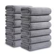 thumbnail image 1 of Covina Home 12 Pack Dark Gray Hand Towel Set, Oversized Ultra Soft Microfiber Bathroom Bath Hand Towel Set Adult Luxury Lightweight Cozy Collection, 1 of 10