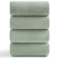 thumbnail image 1 of Covina Home 4-Pack Light Green Bath Towel Set, Oversized Ultra Soft Microfiber Bathroom Towel Set Adult Luxury Lightweight Cozy Collection, 1 of 8