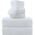 thumbnail image 1 of Covina Home 8 Piece White Bath Towel Set Microfiber Bathroom Towel Set Ultra Soft Plush Oversized Towels Adult Luxury Bath Sheet, 1 of 10