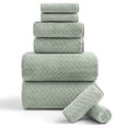 thumbnail image 1 of Covina Home 8-Pack Light Green Bath Towel Set, Oversized Ultra Soft Microfiber Bathroom Towel Set Adult Luxury Lightweight Cozy Collection, 1 of 8