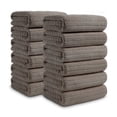 thumbnail image 1 of Covina Home 12 Pack Dark Brown Hand Towel Set, Oversized Ultra Soft Microfiber Bathroom Towel Set Adult Luxury Lightweight Cozy Collection, 1 of 7