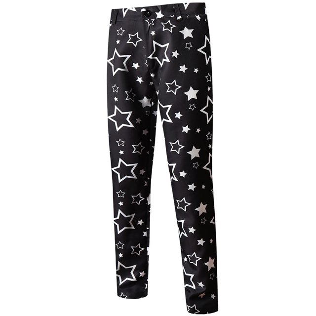 Chino Pants For Men Men's Fashion Casual Zipper Printed Button Zipper