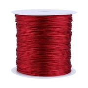 Chino Para Pulseras, 100M X 0.8mm Nylon Chinese Knot Cord Rattail Macrame Thread String Burgundy