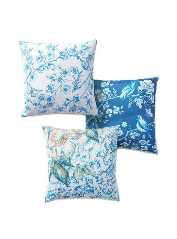 Chinoiserie Accent Pillows - Set of 3 Accent Pillows