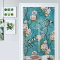 thumbnail image 1 of Chinoiserie Birds In Turquoise Blue Door Curtain Nordic Living Room DoorCurtain Porch Partition Curtain Kitchen Rative Half Curtain, 1 of 4