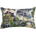 thumbnail image 1 of Chinoiserie Blue Trees House Bridge Throw Pillow Cover, 12 x 20 Inch Cushion Case Outdoor Decoration for Sofa Couch Farmhouse, 1 of 6