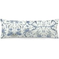 thumbnail image 1 of Chinoiserie Body Pillow Cover 20"x54" Blue and White Floral Decoration Long Pillow Cases Protector with Zipper Vintage Pillow Case Decorative Bedding Pillowcase Rectangle Cushion Covers for Bed,Sofa, 1 of 6