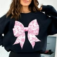 thumbnail image 1 of Chinoiserie Bow Sweatshirt, Pink Floral Bow Crewneck, Coquette Aesthetic Pullover, White and Pink Top, Trendy Cute Sweatshirt, 1 of 5