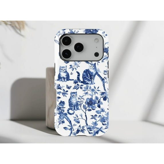 Chinoiserie Cat Art Phone Case Elegant Decorative with iPhone 17 to 11 Pro Max