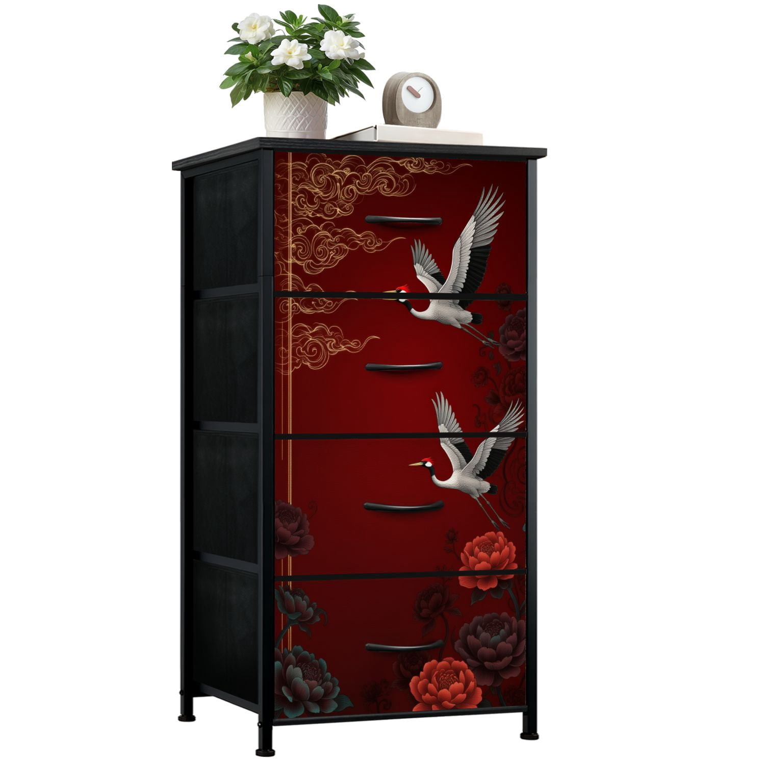 red dresser for bedroom Red Solid Wood Dresser by Bungalow Rose