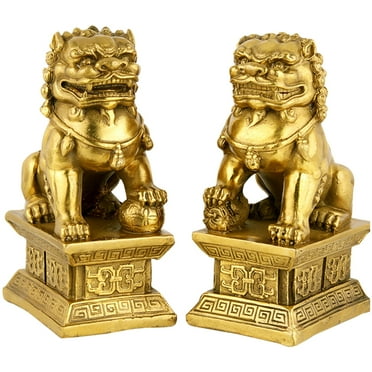 Chinoiserie Lion Figurines for Home Decor and Feng Shui