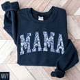 thumbnail image 1 of Chinoiserie Mama Sweatshirt, Mama Toile Sweater, Blue Mama Shirt, Floral Mom Sweatshirt, New Mom, Mothers Day, Pregnancy Announce Tshirt All Size S-5XL, 1 of 5