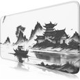 thumbnail image 1 of Chinoiserie Mouse Pad Black White Large Ink Painting Desk Mat Landscape XXL Large Gaming Mouse Mat for Office,Computer,Keyboard,Laptop and Home Desk Mat 31.5 X 15.7inch, 1 of 7