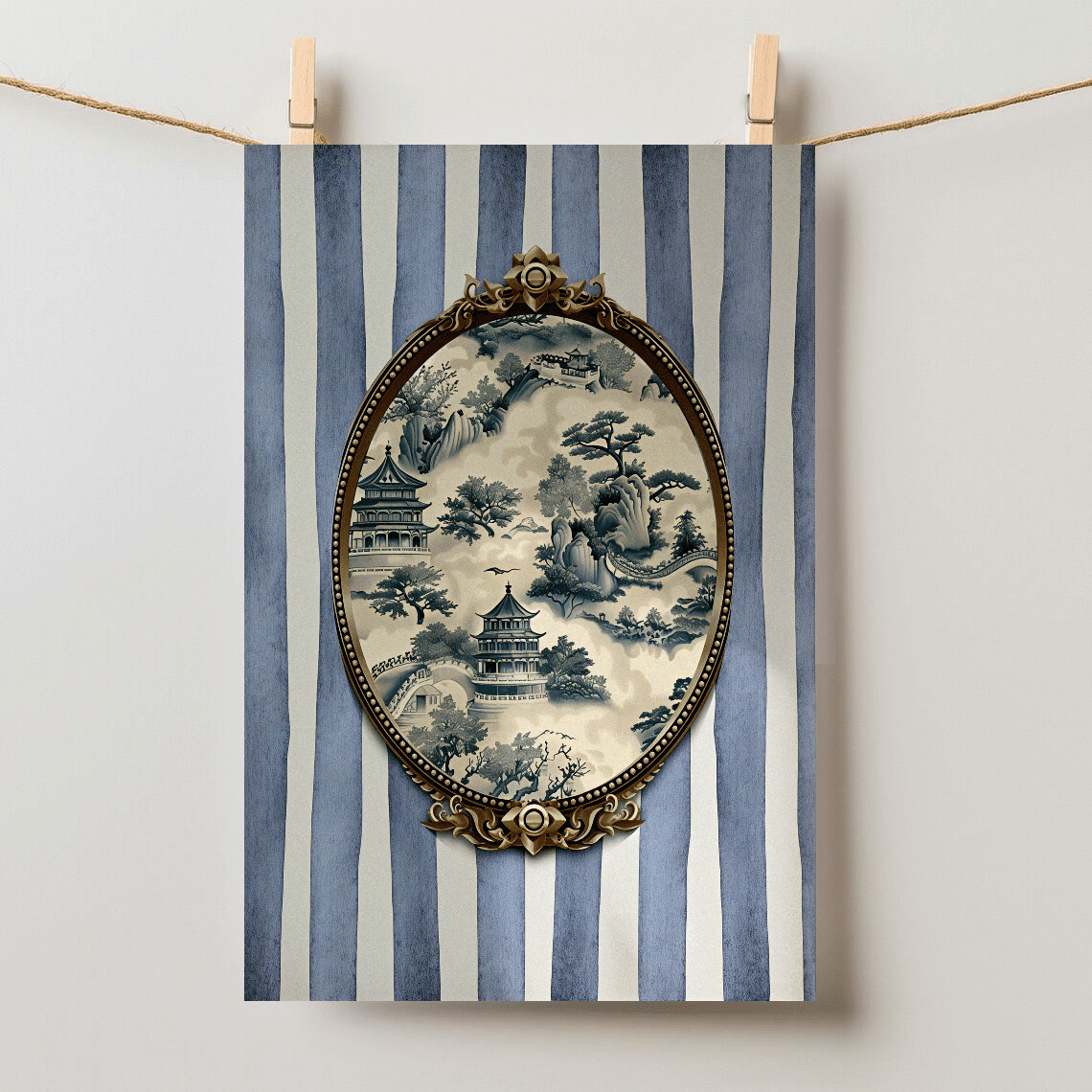 Chinoiserie Nancy Meyers Aesthetic French Country Art Unframed Paper ...