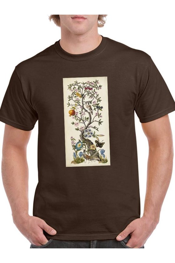 Chinoiserie Natura. T-Shirt Men -Naomi McCavitt Designs, Male Small