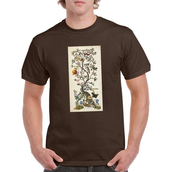 Chinoiserie Natura. T-Shirt Men -Naomi McCavitt Designs, Male x-Large