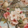 thumbnail image 1 of Chinoiserie Peel and Stick Wallpaper Birds Cherry Blossom Tree Soft Pastel Chinoiserie Art Wall Paper 23.6in x 9.8ft Self Adhesive Removable Renter Friendly Wallpaper for Bedroom Cabinets, 1 of 8