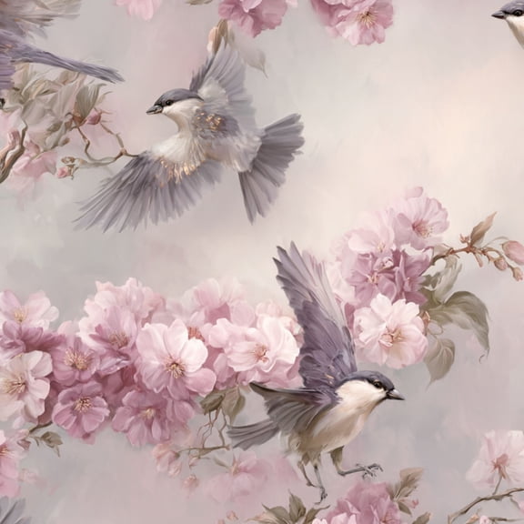 Chinoiserie Peel and Stick Wallpaper Elegant Chinoiserie Birds Cherry Blossoms Wall Paper 23.6in x 9.8ft Self Adhesive Removable Renter Friendly Wallpaper for Bedroom Cabinets