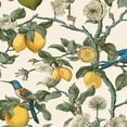 thumbnail image 1 of Chinoiserie Peel and Stick Wallpaper Lemon Tree Hummingbirds Floral Elements Vintage Style Wall Mural 23.6in x 9.8ft Self Adhesive Removable Wall Paper Renter Friendly Wallpaper for Bedroom, 1 of 8