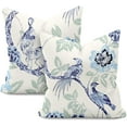 thumbnail image 1 of Chinoiserie Pillow Covers 18x18 Set of 2,Blue and White Pillow Covers Outdoor Decorative Linen Pillow Covers for Couch Bed Sofa Cushion Farmhouse Pillowcases, 1 of 6