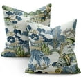 thumbnail image 1 of Chinoiserie Pillow Covers 20x20 Set of 2,Blue and White Pillow Covers Outdoor Decorative Linen Pillow Covers for Couch Bed Sofa Cushion Farmhouse Pillowcases, 1 of 7