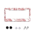 thumbnail image 1 of Chinoiserie Red and White License Plate Frames for Women Men Car Plate Holder Cover Metal Tag Aluminum Car Accessories Front Rear Plate Decor, 1 of 6