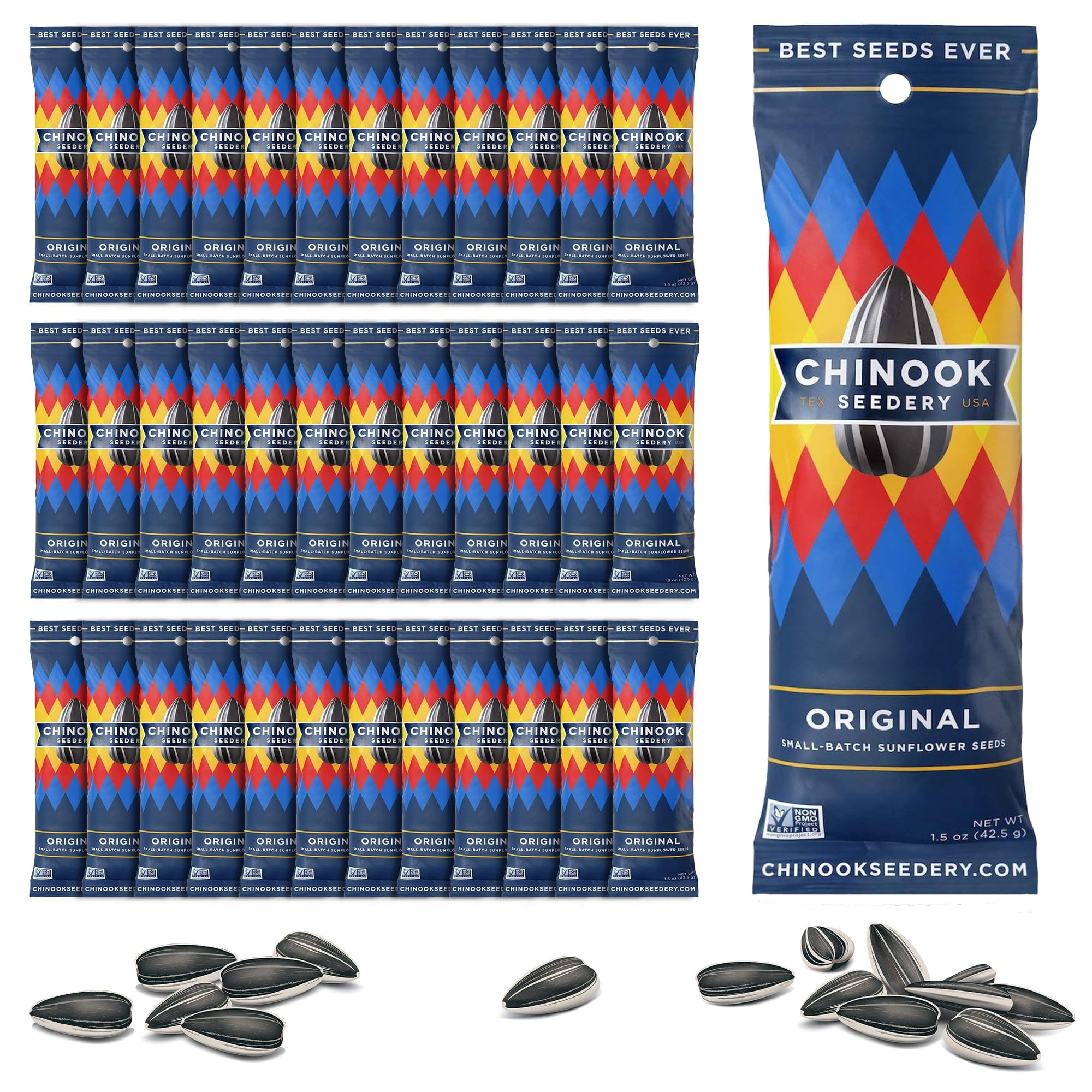 Chinook Seedery Roasted Sunflower Seeds to Eat Jumbo Low Sodium