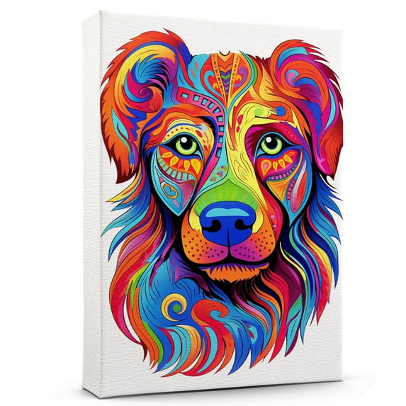 Chinook Watercolor Dog Art Print Poster, Wall art Painting Decor, Puppies Colorful, Puppy Pop Art Home Decor Artwork For Bedroom Living Room Bathroom Decor,