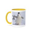 thumbnail image 1 of 3dRose, Chinstrap Penguin walks in  Aitcho Islands, 11oz Two-Tone Yellow Mug, 1 of 7