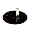 thumbnail image 1 of Chintaly 24" Round Black Glass Lazy Susan, 1 of 2
