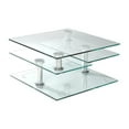 thumbnail image 1 of Chintaly Contemporary Multi-Top Motion Glass Cocktail Table, 1 of 3