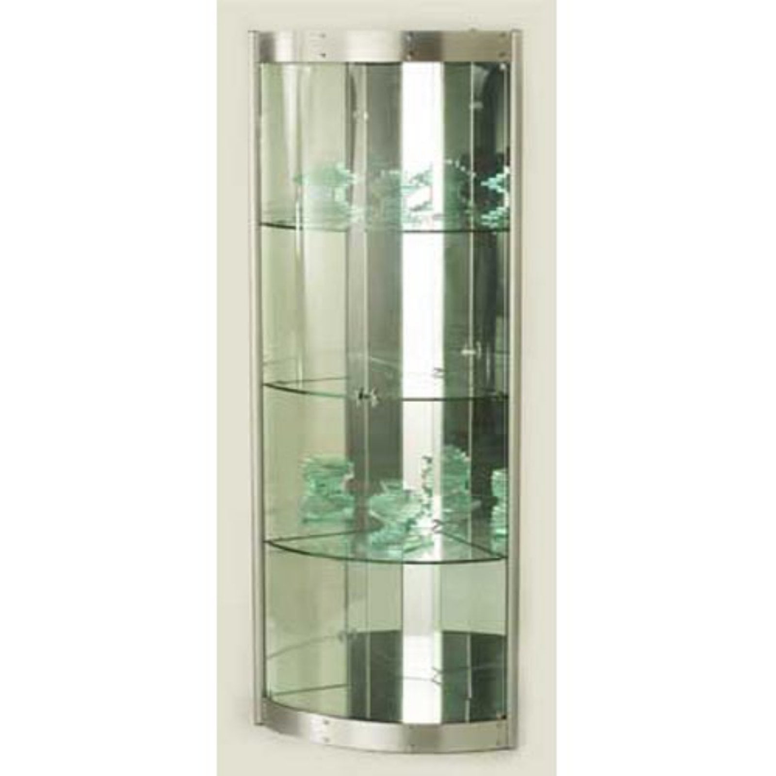 Glass curio cabinet corner deals