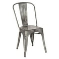 thumbnail image 1 of Chintaly Galvanized Steel Dining Chair in Gun Metal, 1 of 2