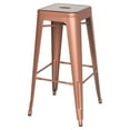 thumbnail image 1 of Chintaly Imports Galanized Steel Set Of 4 Bar Stool 8015-BS-ROSE-GLD, 1 of 3